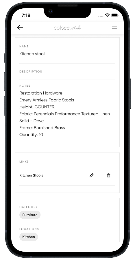 An item with descriptions, installation notes, and the reasoning behind the selection.